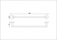 Držák na ručník NIMCO UNIX 500 mm, chrom UN13046-26